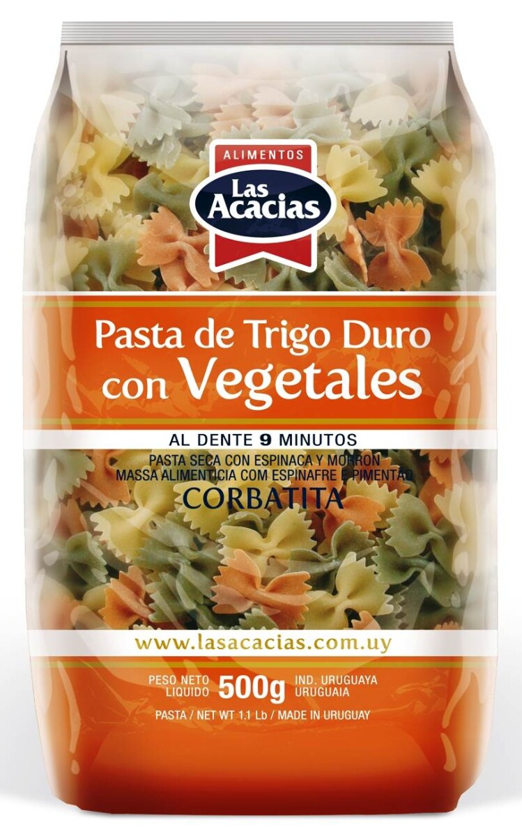 FIDEO LAS ACACIAS VEGETALES 400G CORBATA 