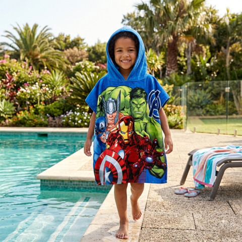 Bata Poncho 100% Algodón 50 x 50 cm Avengers