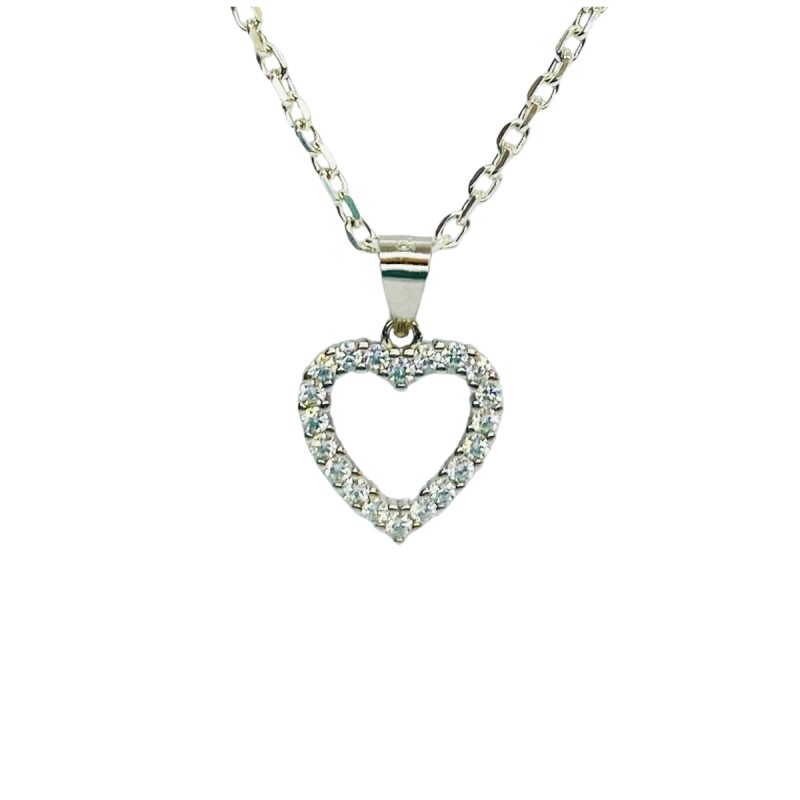 DIJE DE PLATA CORAZON CON CIRCONIAS L6dslf-01514-c-x3