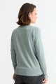 Sweater con detalle en manga VERDE CLARO