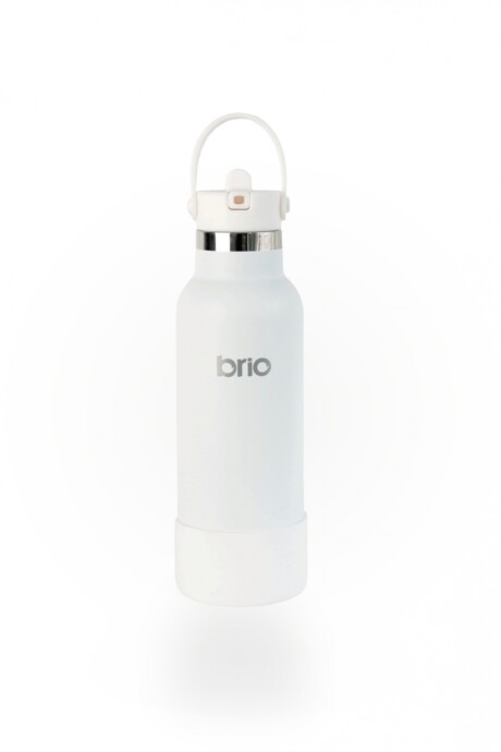 Botella En Acero Inoxidable brio 500ml Con Sorbito Y Manija Blanco