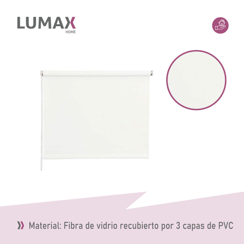 Cortina Roller Blackout Lumax 60 X 160 Cm Colores Blanco