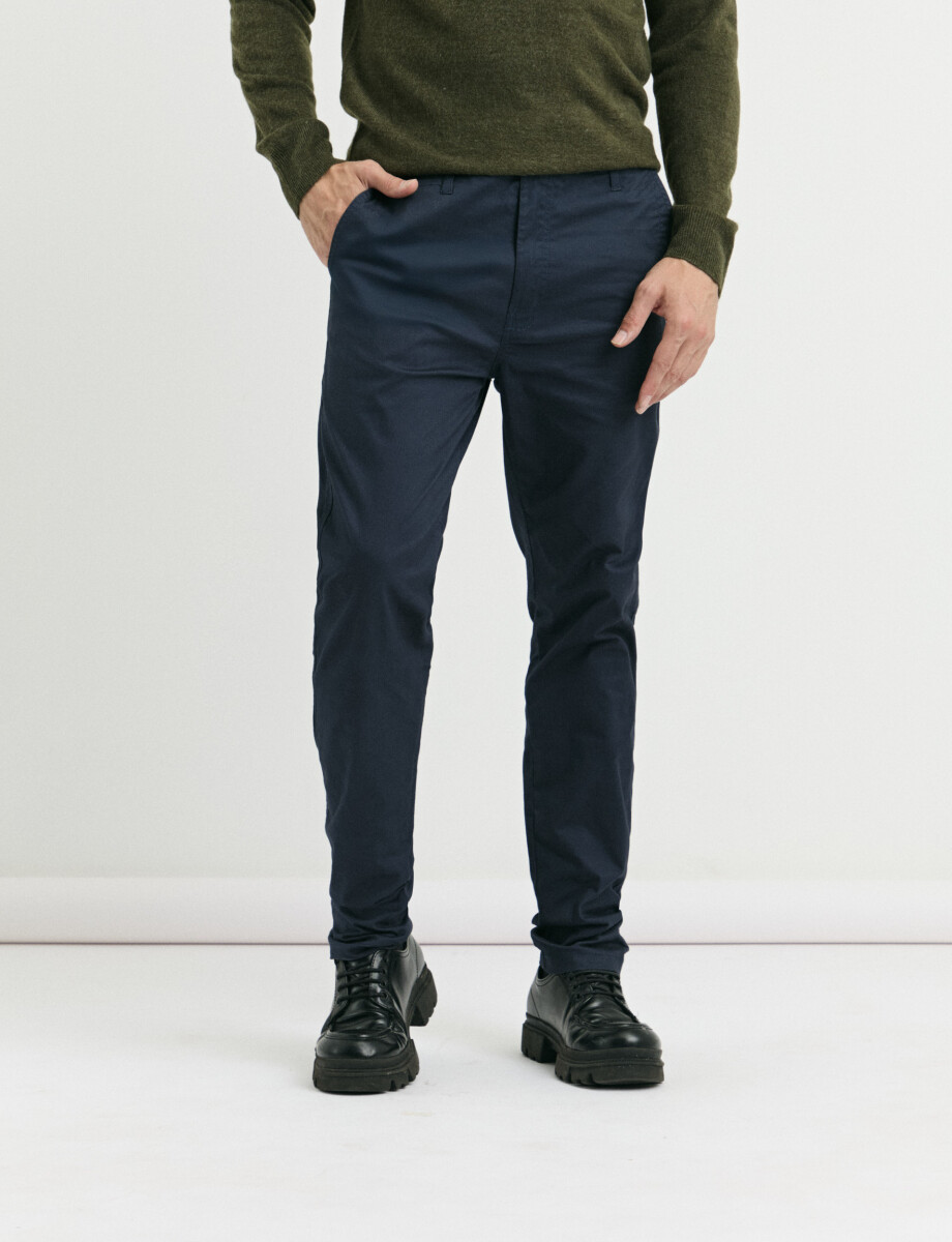 080575 PANTALON HARRINGTON LABEL Azul Oscuro