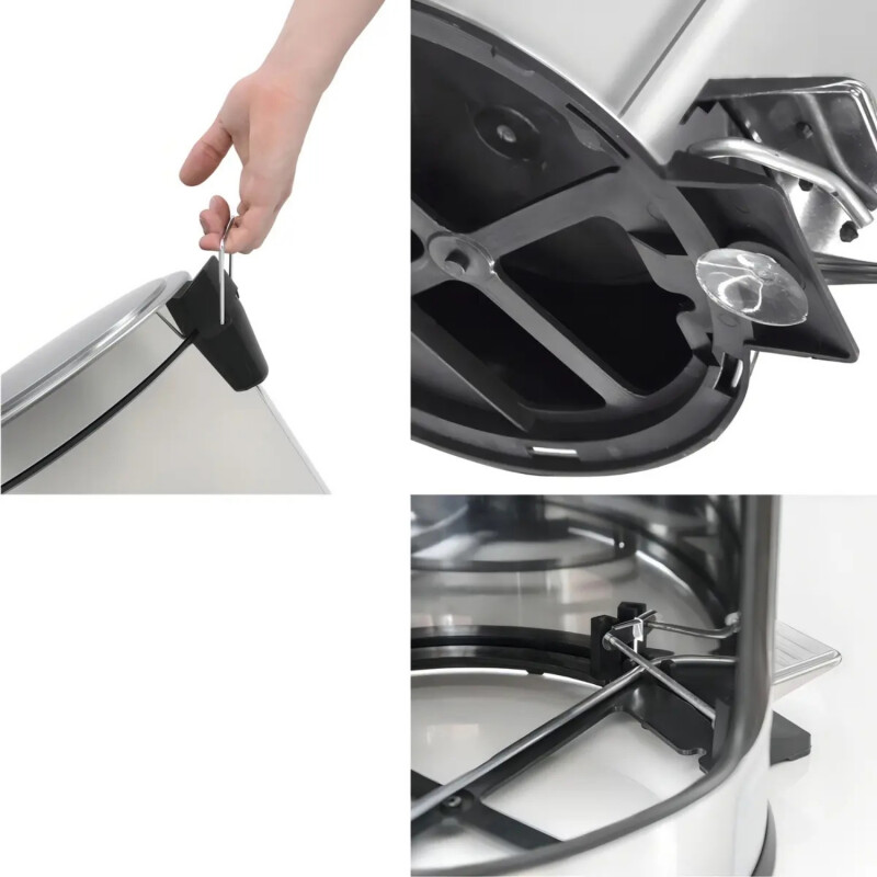 Papelera Basurero Tramontina con pedal y cubo plástico 12 L Papelera Basurero Tramontina con pedal y cubo plástico 12 L
