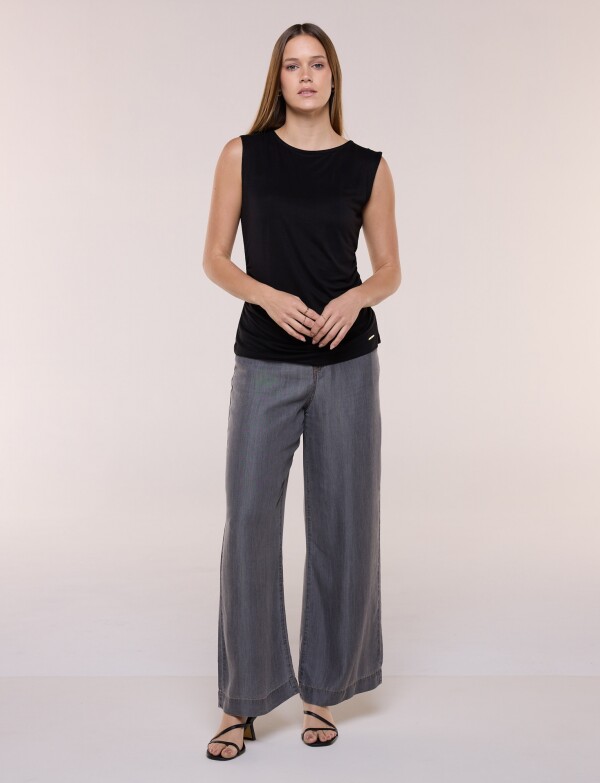 Musculosa Frunces Laterales NEGRO