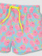 Bañador Estampado Flores Turquesa Brillante
