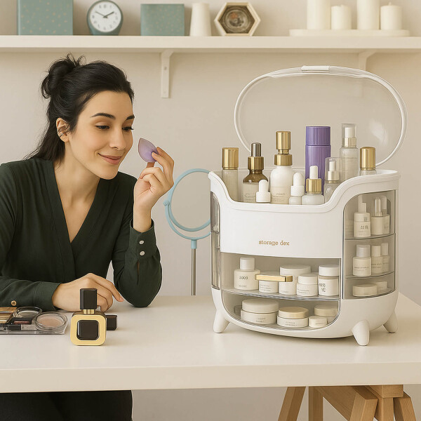 Organizador de Maquillaje IMBACK IBK-HMJ058 | Diseño Premium con Tapa y Cajones | Cosméticos, Perfumes y Accesorios Organizador de Maquillaje IMBACK IBK-HMJ058 | Diseño Premium con Tapa y Cajones | Cosméticos, Perfumes y Accesorios
