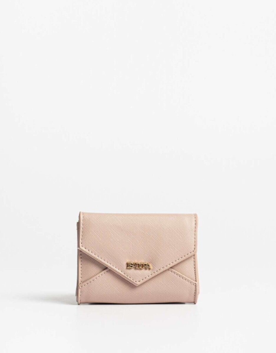 Billetera Con Solapa - Rosa Piel 