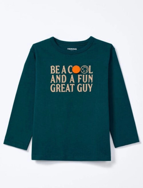 CAMISETA INFANTIL CON ESTAMPA VERDE