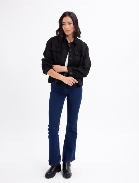 Chaqueta suede negro
