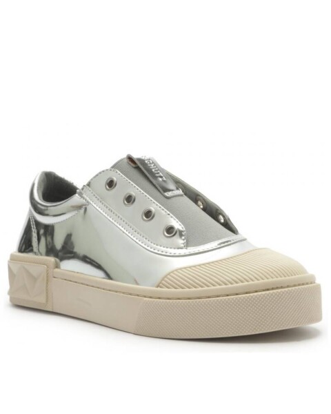 CHAMPION PLATEADO Y BLANCO CON DETALLES PLATEADO