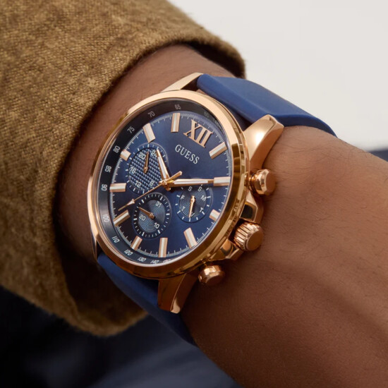 Reloj GUESS GW0913G1 en Silicona Azul Esfera 44mm 0