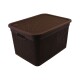 Set x2 Caja simil ratán 40 lts TABACO