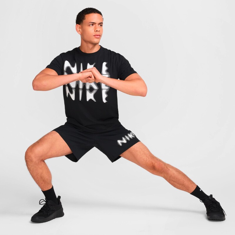 Camiseta Nike Dri-Fit Uv Hyverse Swoosh de Hombre Negro