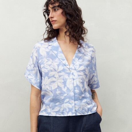 CAMISA CALIX PRINTED Azul Lavado