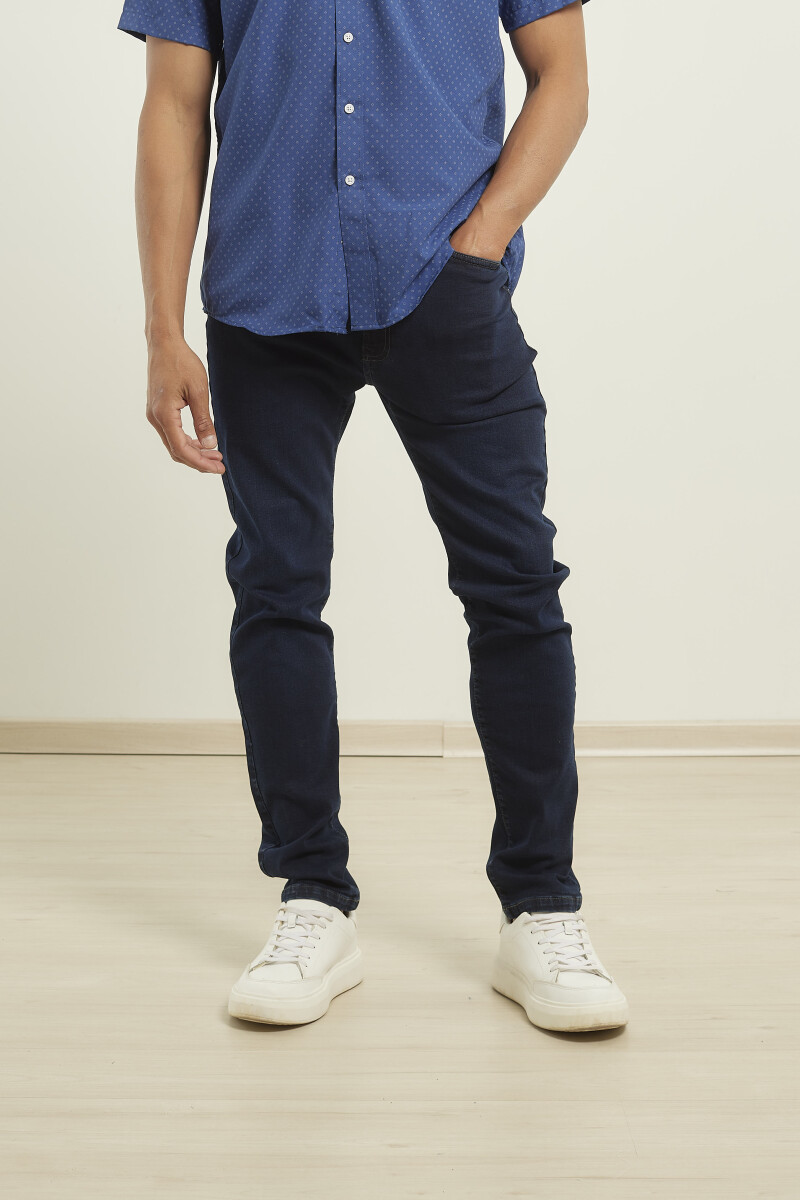 Pantalones clásicos Slim Fit Para chicos, Azul oscuro