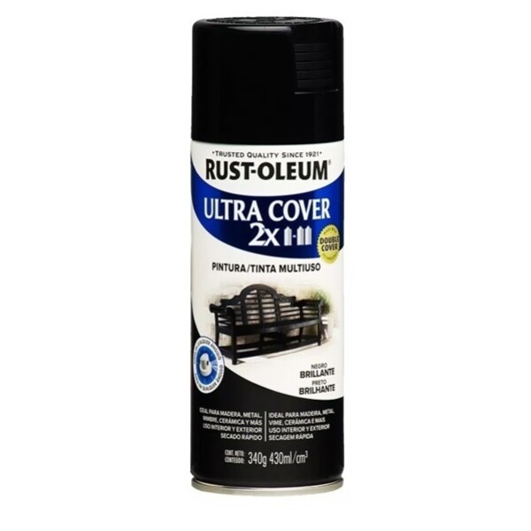 Esmalte Aerosol Brillante 340Gr Negro Rust Oleum