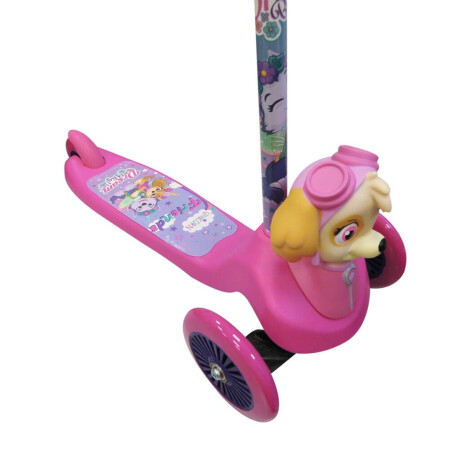 Monopatín Infantil 3d Paw Patrol Con 3 Ruedas Oficial - Celeste Rosa