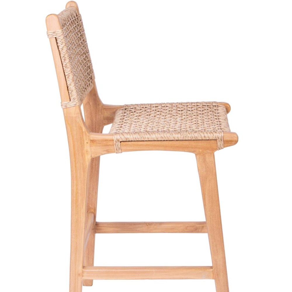 SILLA BAR MADERA NATURAL-BEIGE CURAZAO