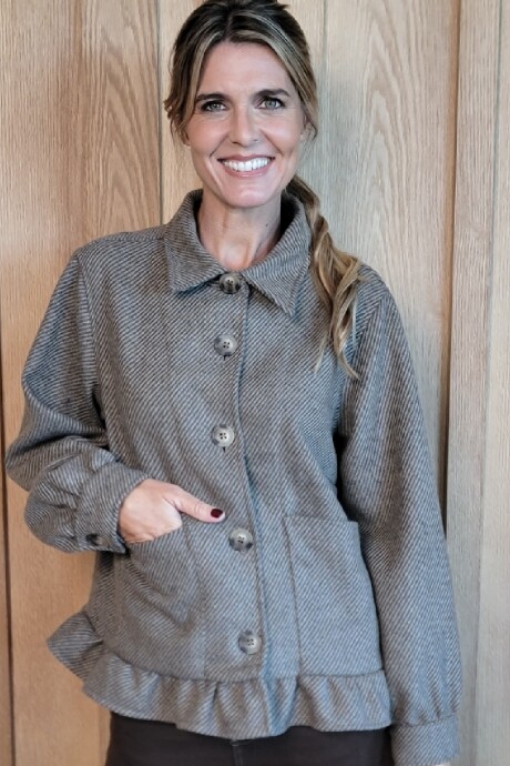 Sobrecamisa Rufina Paño Espigado Gris