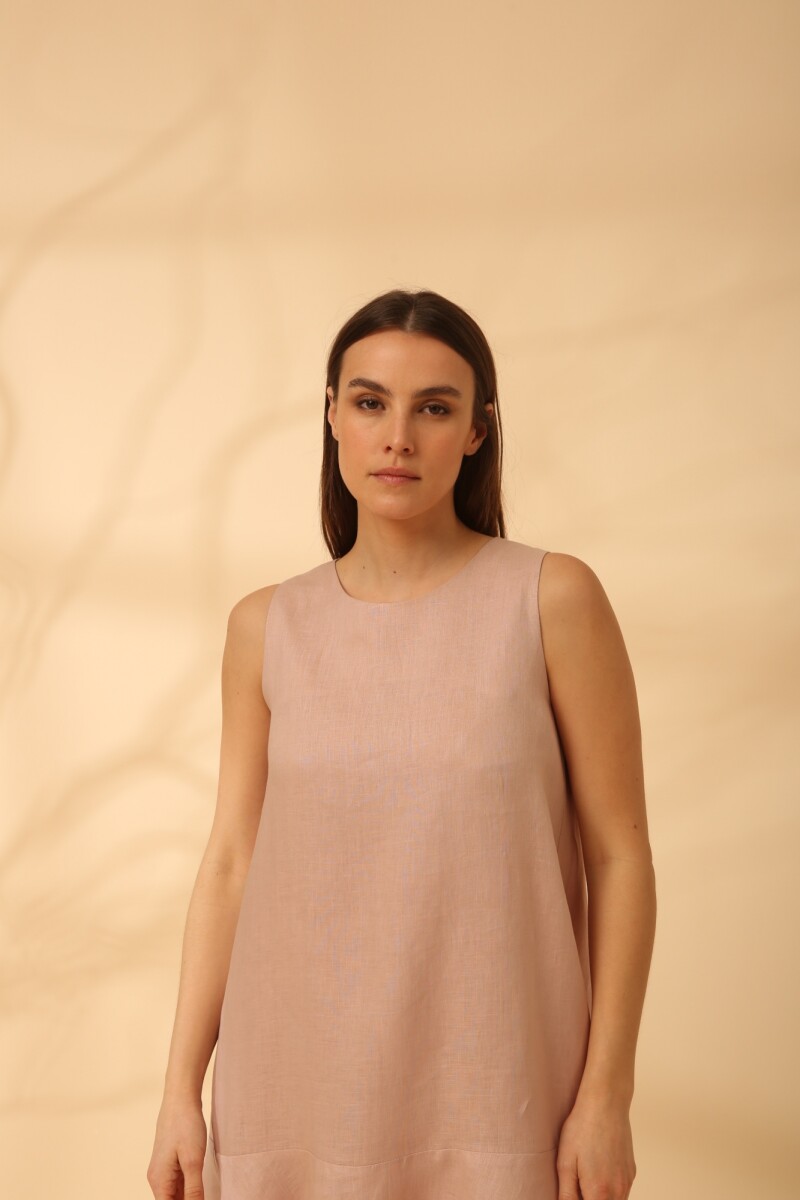 VESTIDO FOLK Rosa Viejo
