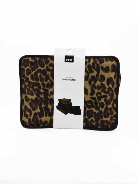 NECESAIRE SET 5 PCS ANIMAL PRINT ESTAMPADO 1