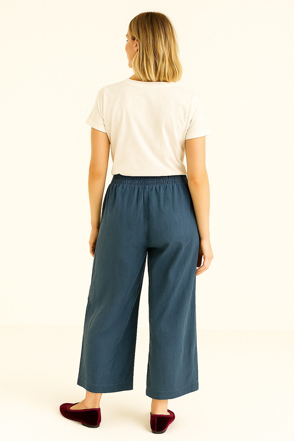 Pantalon Liora Azul Grisaceo