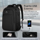 Mochila Urbana Viaje Antirrobo Notebook Matein 1007 28l Negro