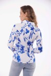 CAMISA SONA ESTAMPADO FLORES AZULES