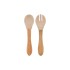 Cubiertos bambu silicona MinikOiOi beige