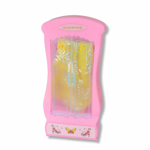 OUTLET Muñeca con ropero, 4 vestidos y caravanas 33*42cm Outlet Muñeca Con Ropero, 4 Vestidos Y Caravanas 33*42cm