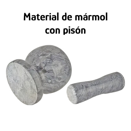 Mortero Machacador Triturador en Mármol p/ Cocina Decoración Gris