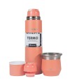 Kit Termo Acero Bala 750Ml + Mate Flap Coral