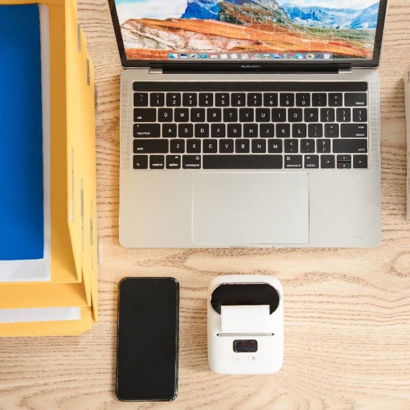 Mini impresora etiquetadora térmica portátil M110 blanco