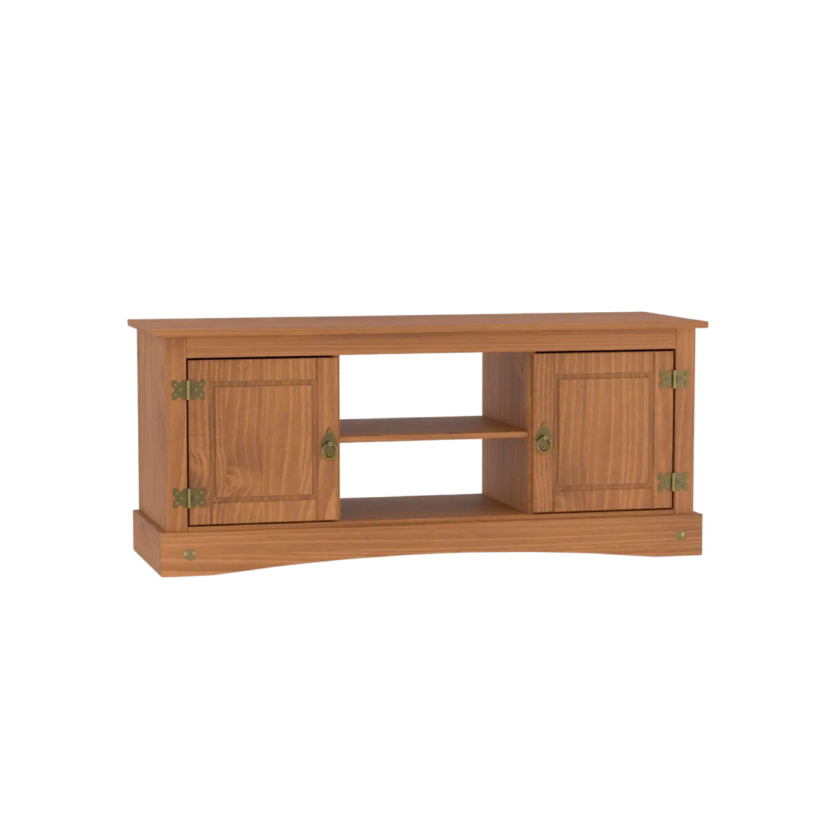 Rack para TV Lumax Living 2 puertas 2 estantes Madera Maciza 