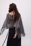 Poncho Sevilla Negro y Plata