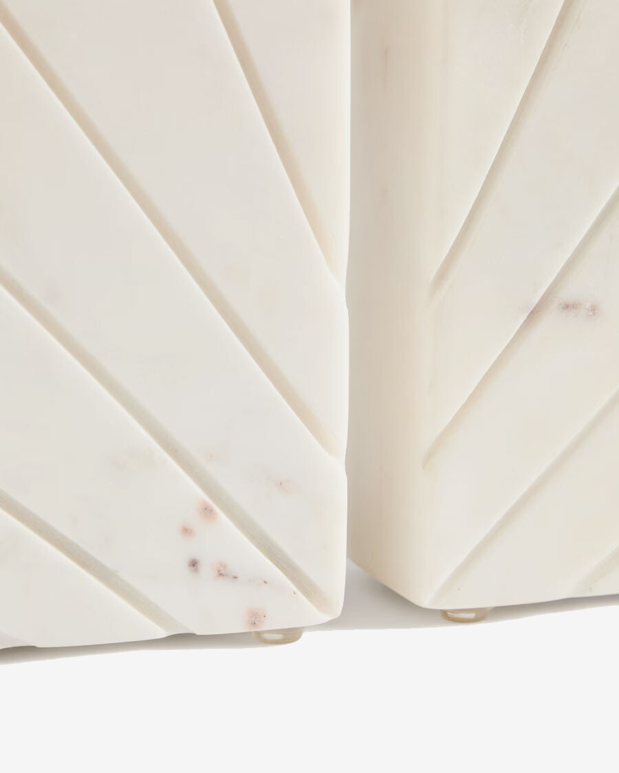 Sujetalibros Serela de mármol blanco Sujetalibros Serela de mármol blanco