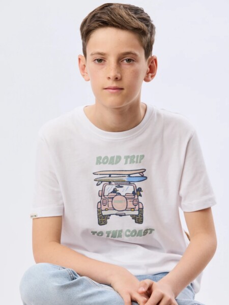 T-SHIRT LEGACY 6190 M.C road trip BLANCO