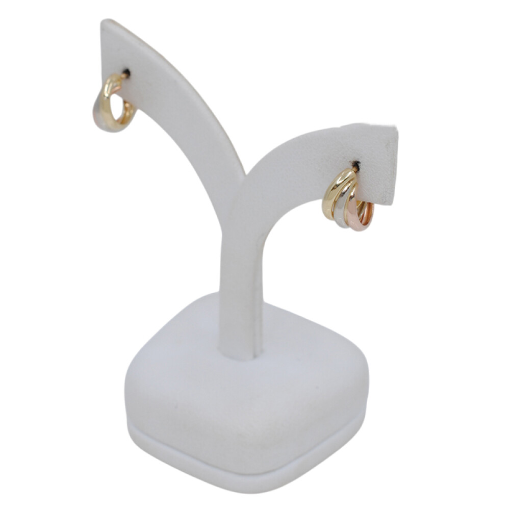 Caravanas en oro 18k combinado 3 tonos Caravanas en oro 18k combinado 3 tonos