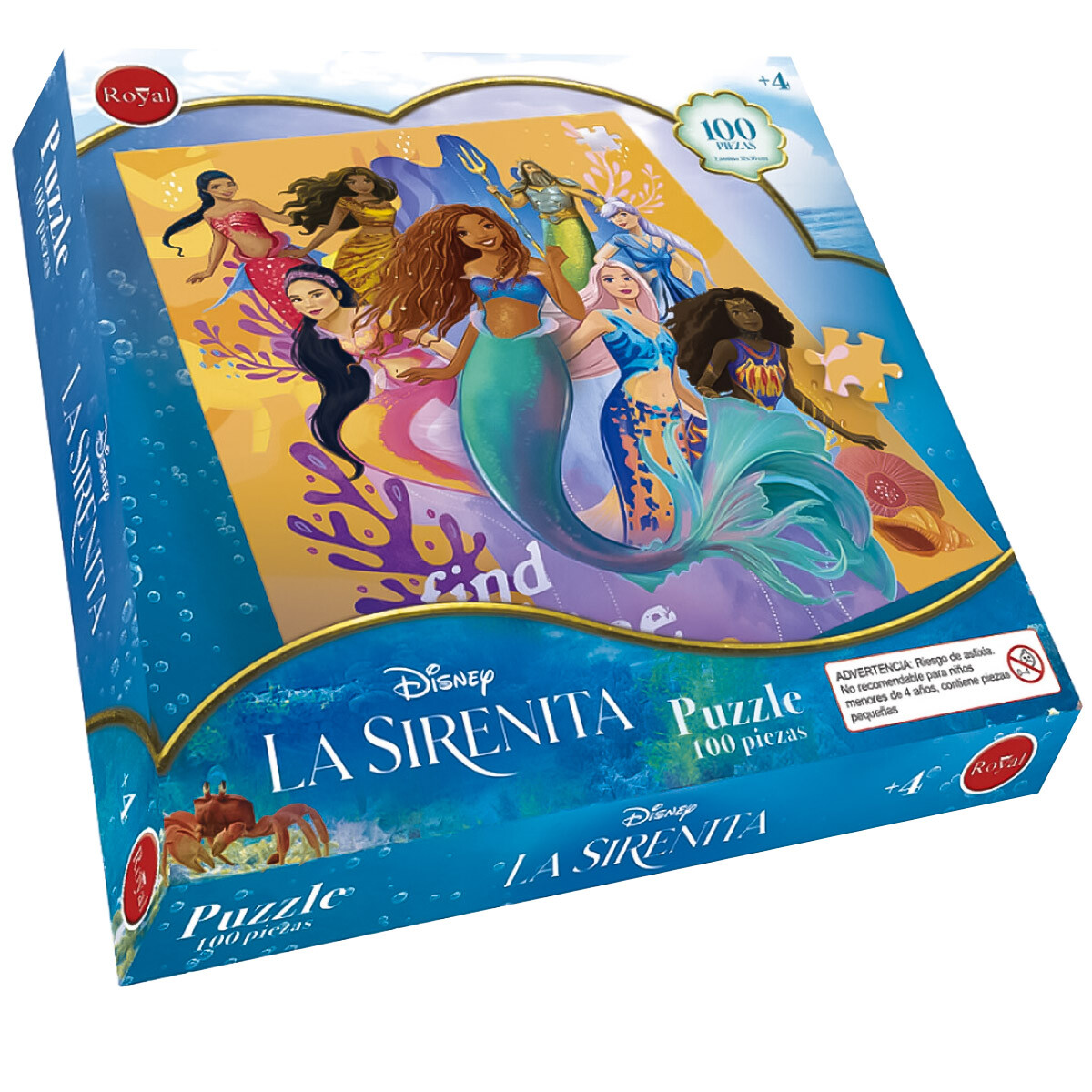 Juego De Mesa Puzzle Rompecabeza La Sirenita 100 Pcs 