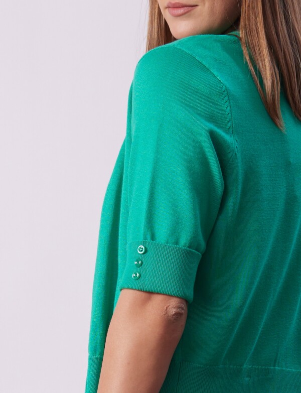 Cardigan Puño Botones VERDE