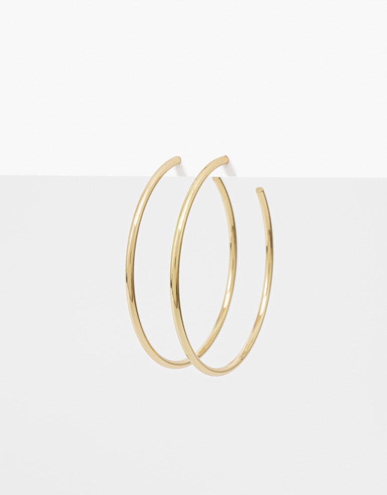 Aros Argollas Metal Aros Argollas Metal Delgado - Dorado