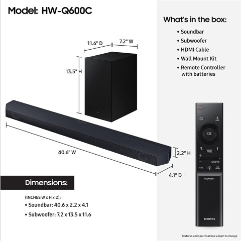 SAMSUNG Barra de Sonido HW-Q600C Samsung Barra De Sonido Hw-q600c