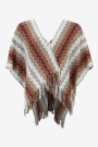 PONCHO CON FLECOS Lila