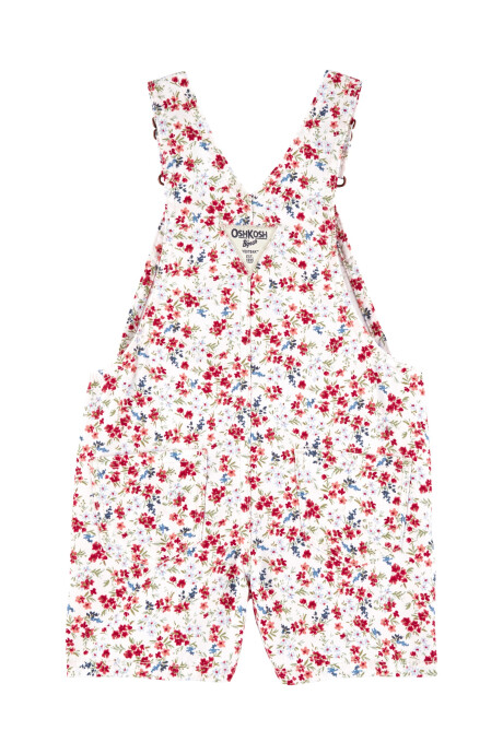 Enterito corto jean diseño floral. Talles 2-5T Sin color
