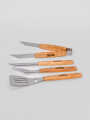 Accesorios Para Parrilla Set De 4 Piezas. Espátula, Tenedor, Cuc Color Unico