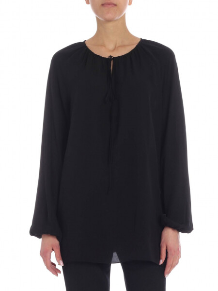 Blusa de seda manga larga, Theory Negro