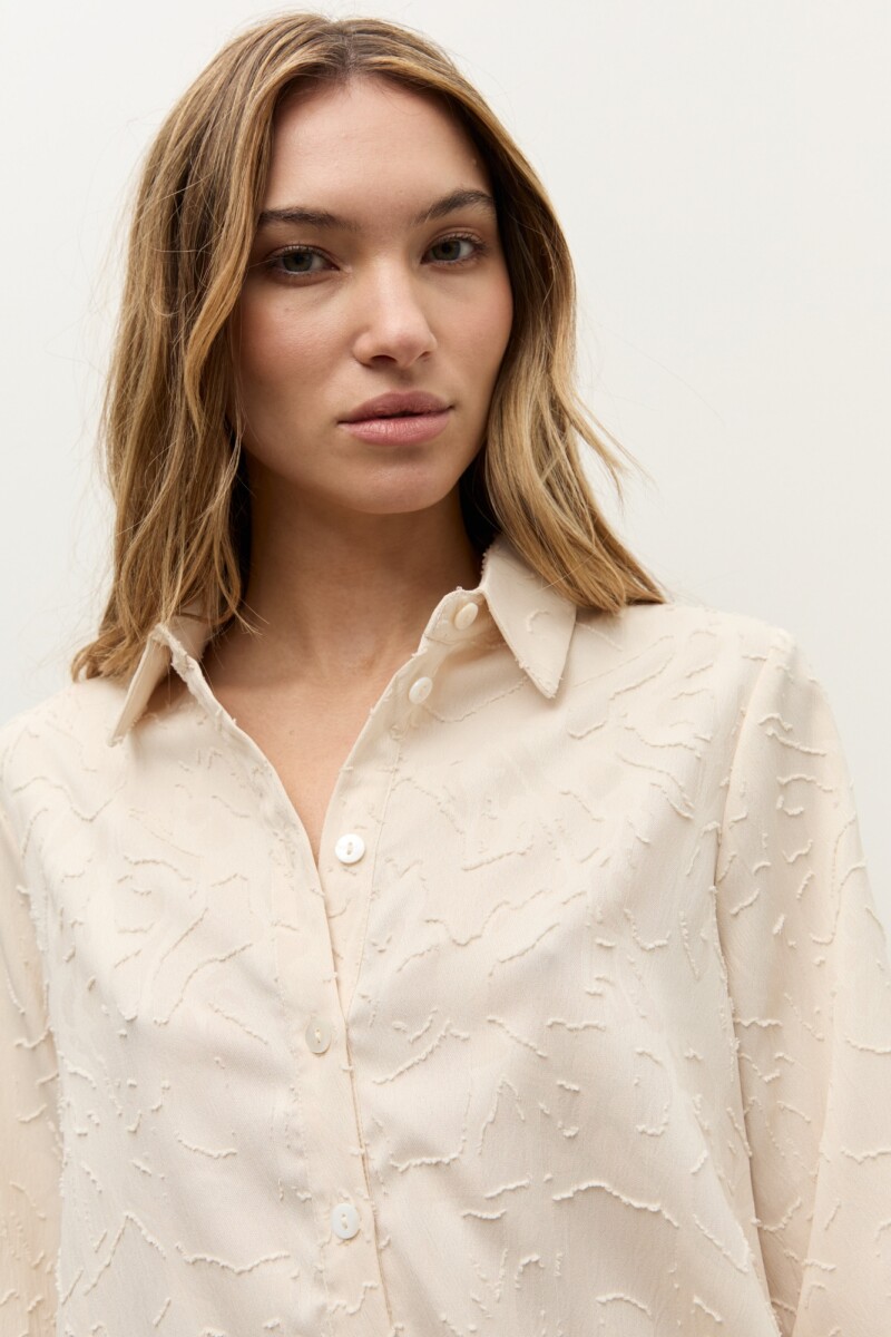 Camisa fantasia beige