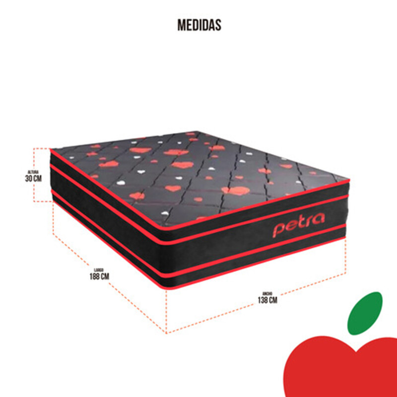 Sommier Colchón Petra Domus 2 Plazas 30cm Espuma De Alta Densidad Reversible 150kg Por Lado Sommier Colchón Petra Domus 2 Plazas 30cm Espuma De Alta Densidad Reversible 150kg Por Lado