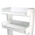 IVA_OFF Organizador Blanco con Rueditas 3 estantes 70*45*26c Iva_off Organizador Blanco Con Rueditas 3 Estantes 70*45*26c